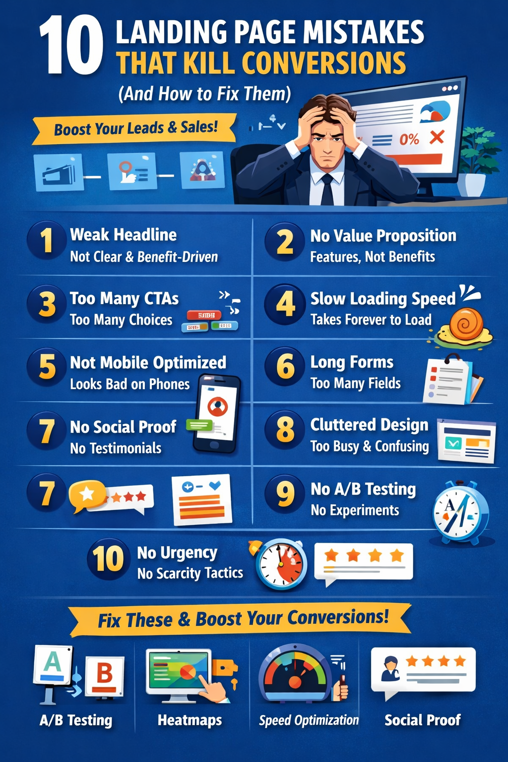 10 Landing Page Mistakes That Kill Conversions (And How to Fix Them)