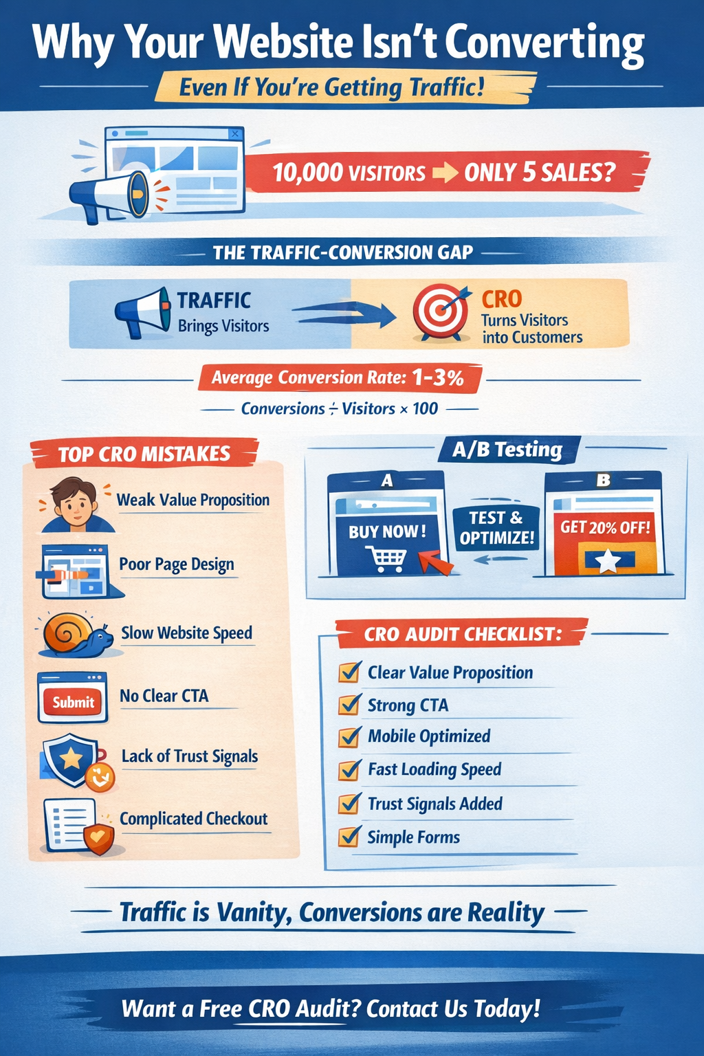 Why Your Website Gets Traffic but No Sales: CRO Mistakes to Avoid