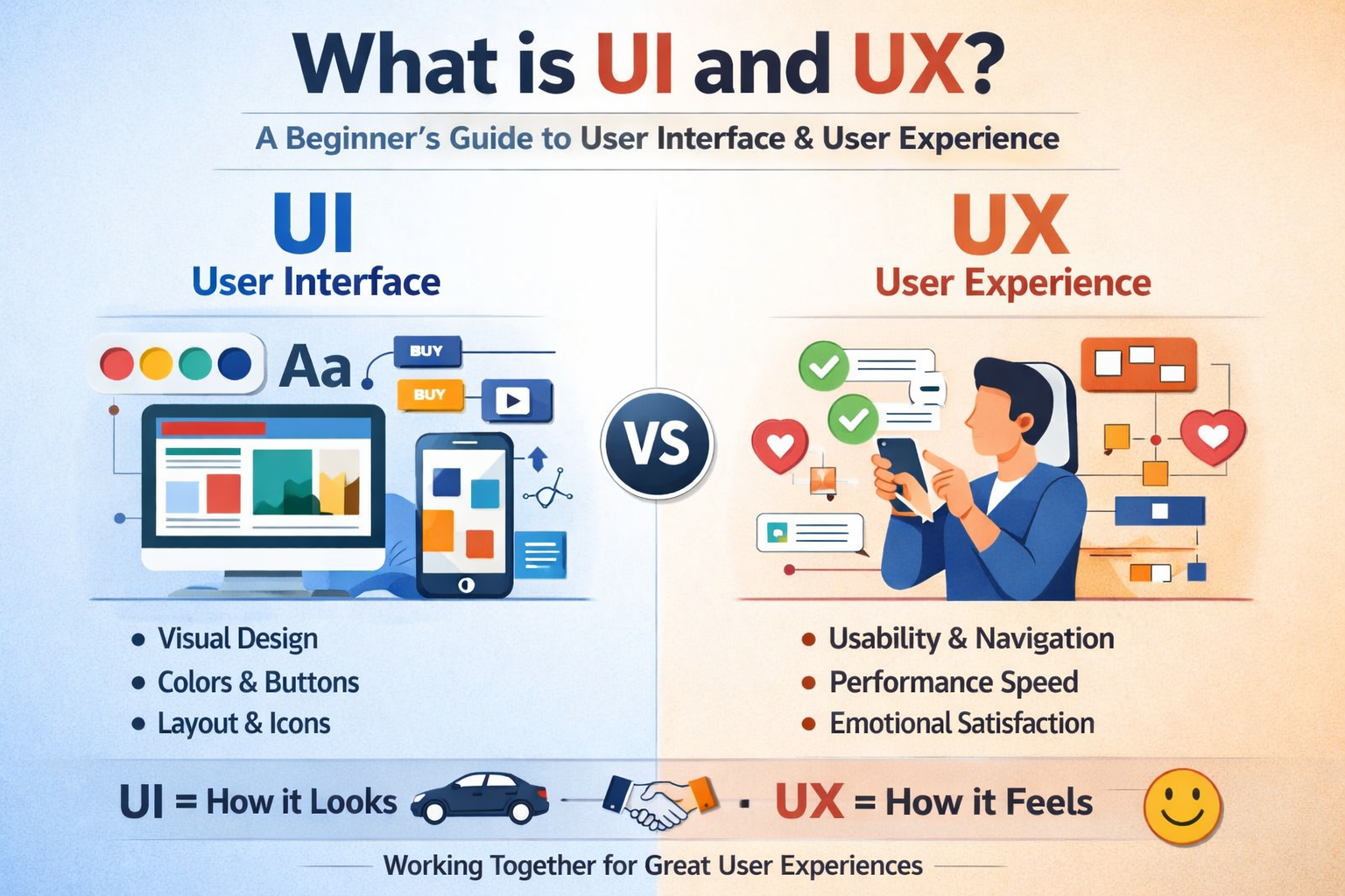 What is UI and UX? A Beginner’s Guide to User Interface & User Experience