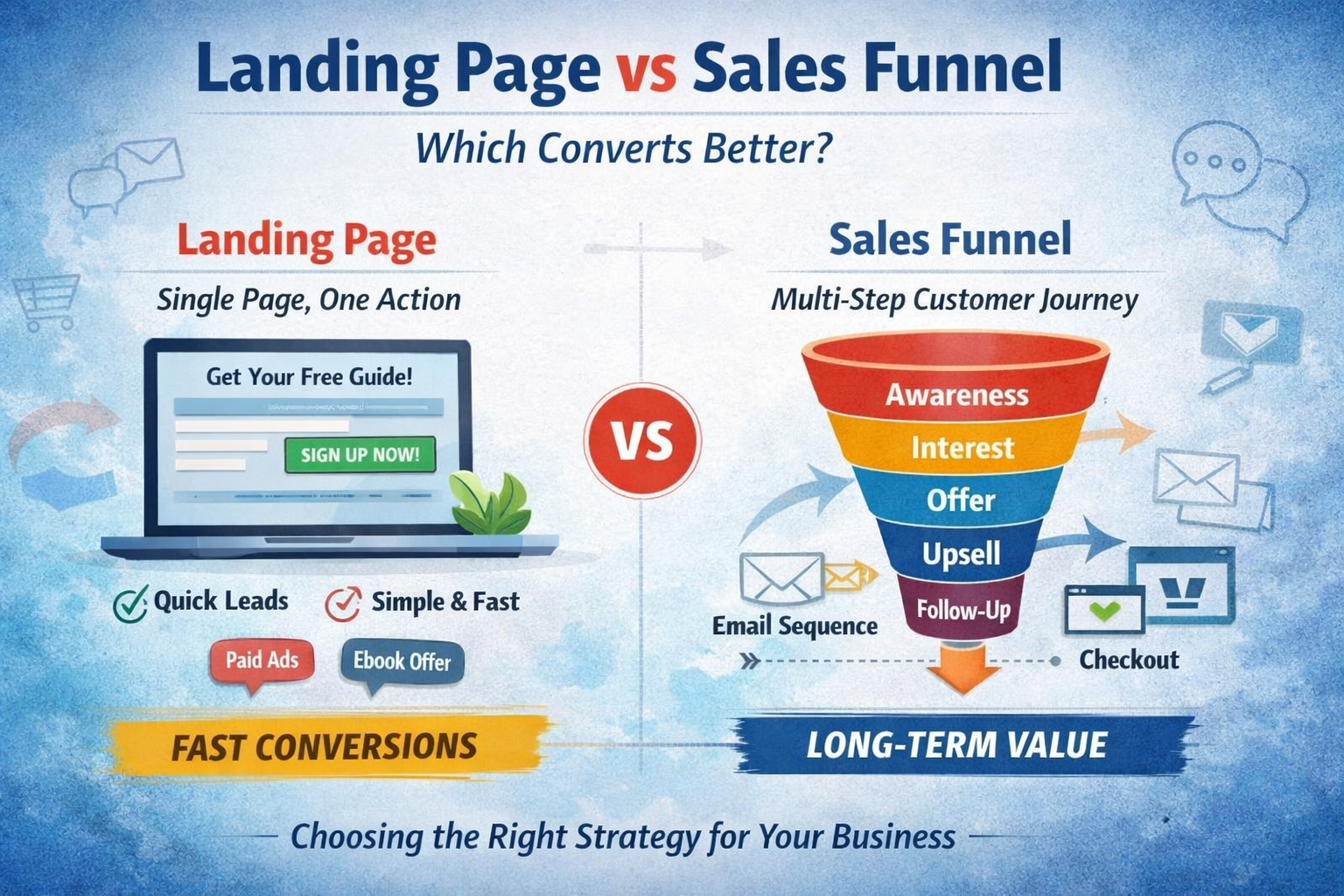 Landing Page or Funnel: Which One Generates More Conversions for Your Business?