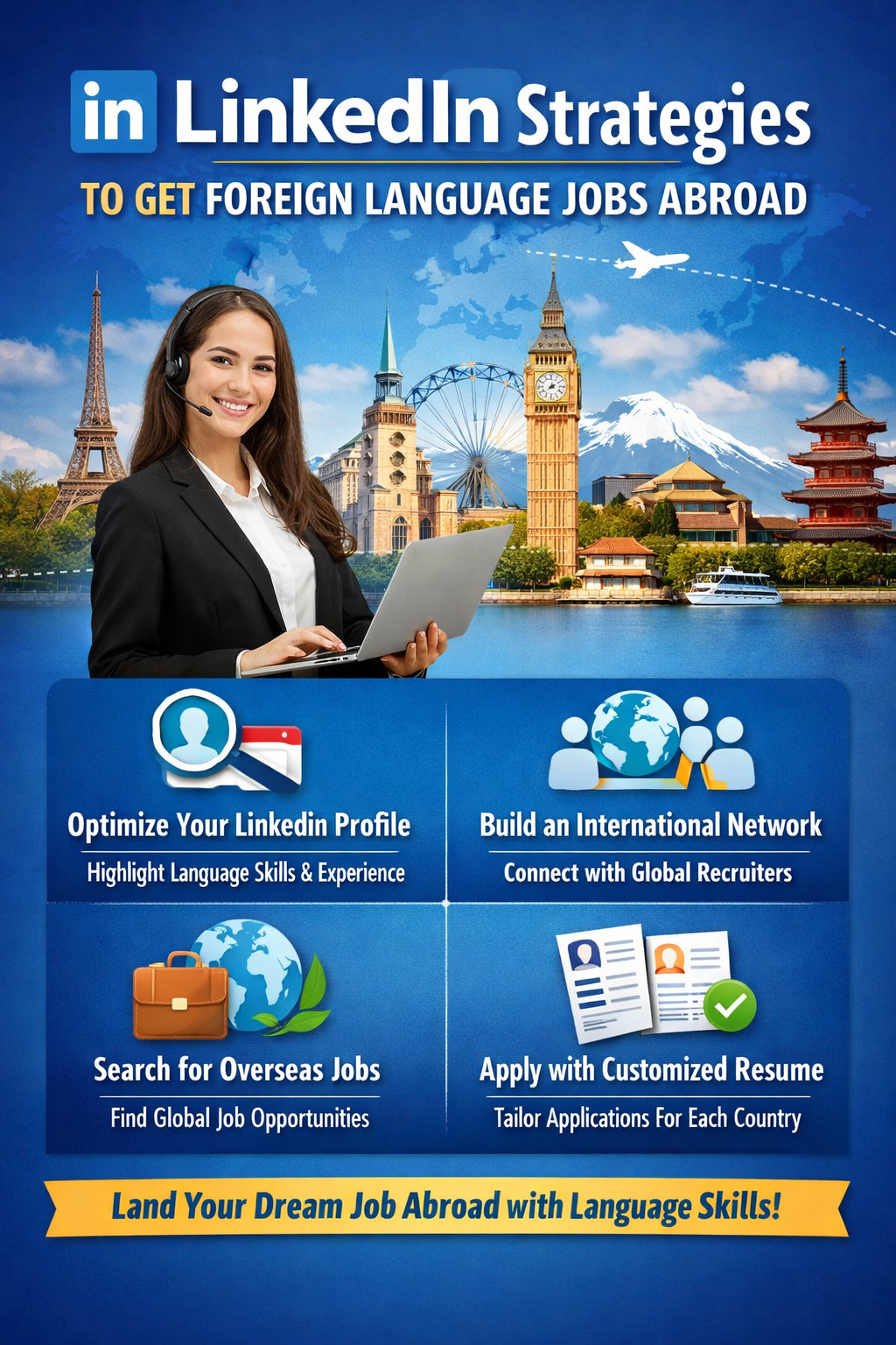 LinkedIn Strategies to Get Foreign Language Jobs Abroad