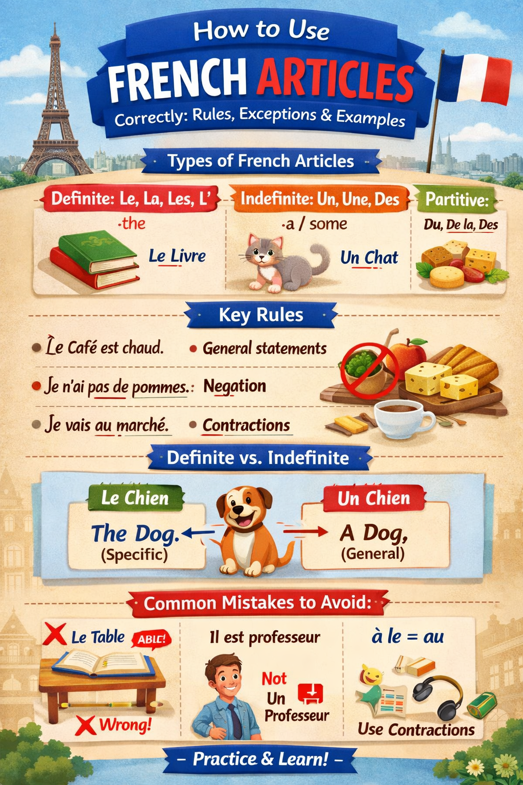 How to Use French Articles Correctly: Rules, Exceptions & Examples
