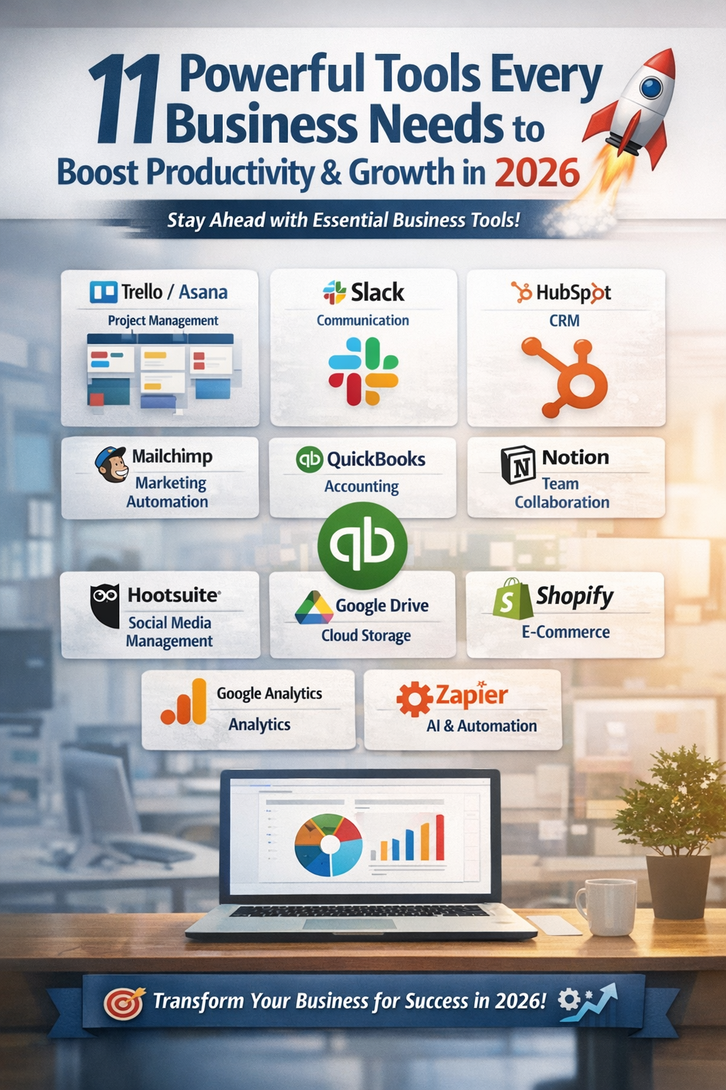 11 Powerful Tools Every Business Needs to Boost Productivity and Growth in 2026