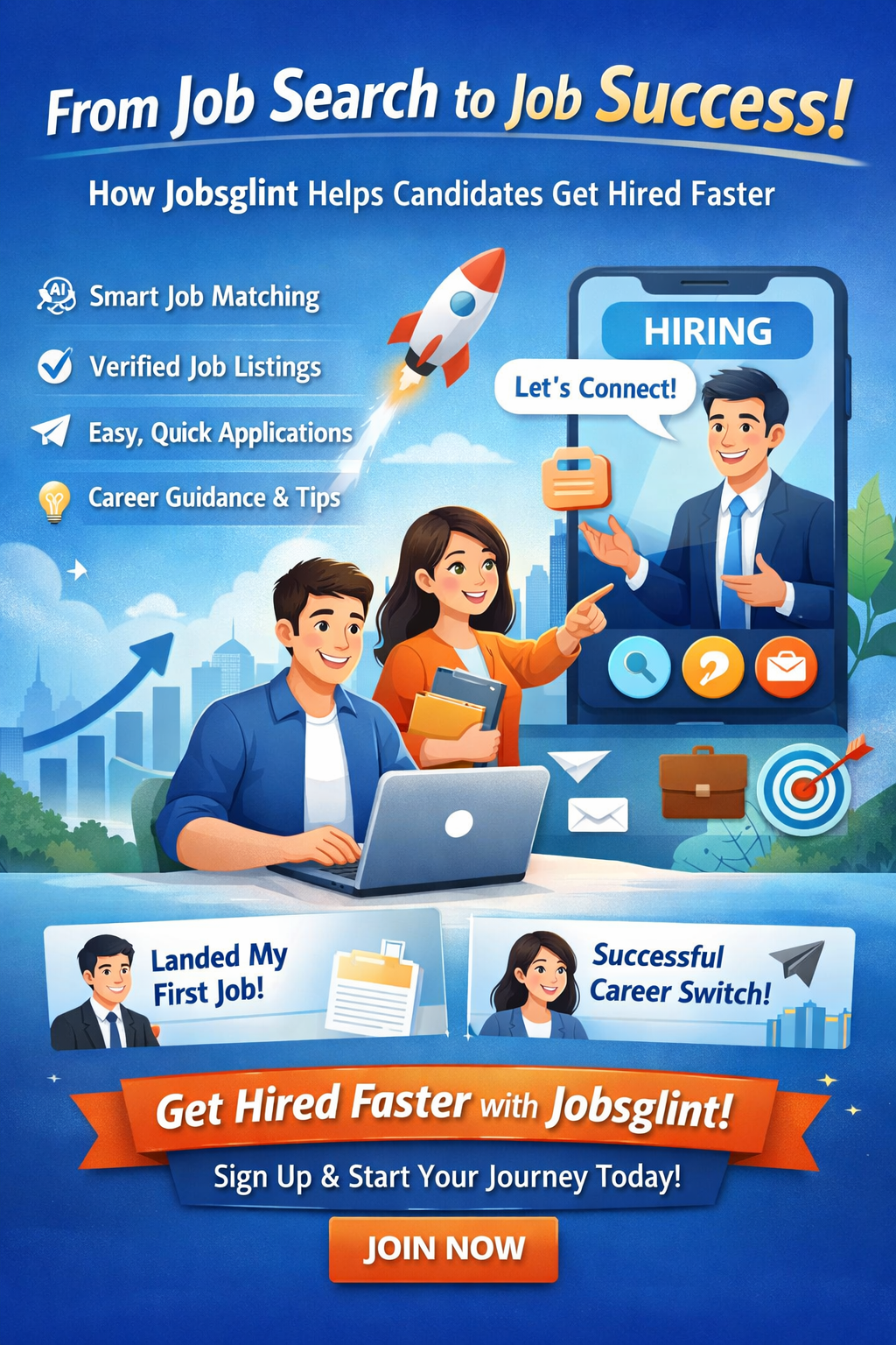 From Job Search to Job Success: How Jobsglint Helps Candidates Get Hired Faster
