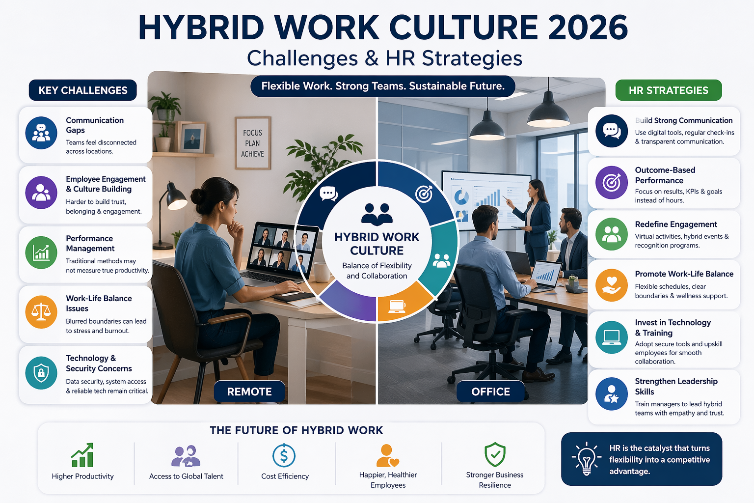 Hybrid Work Culture 2026: Challenges & HR Strategies