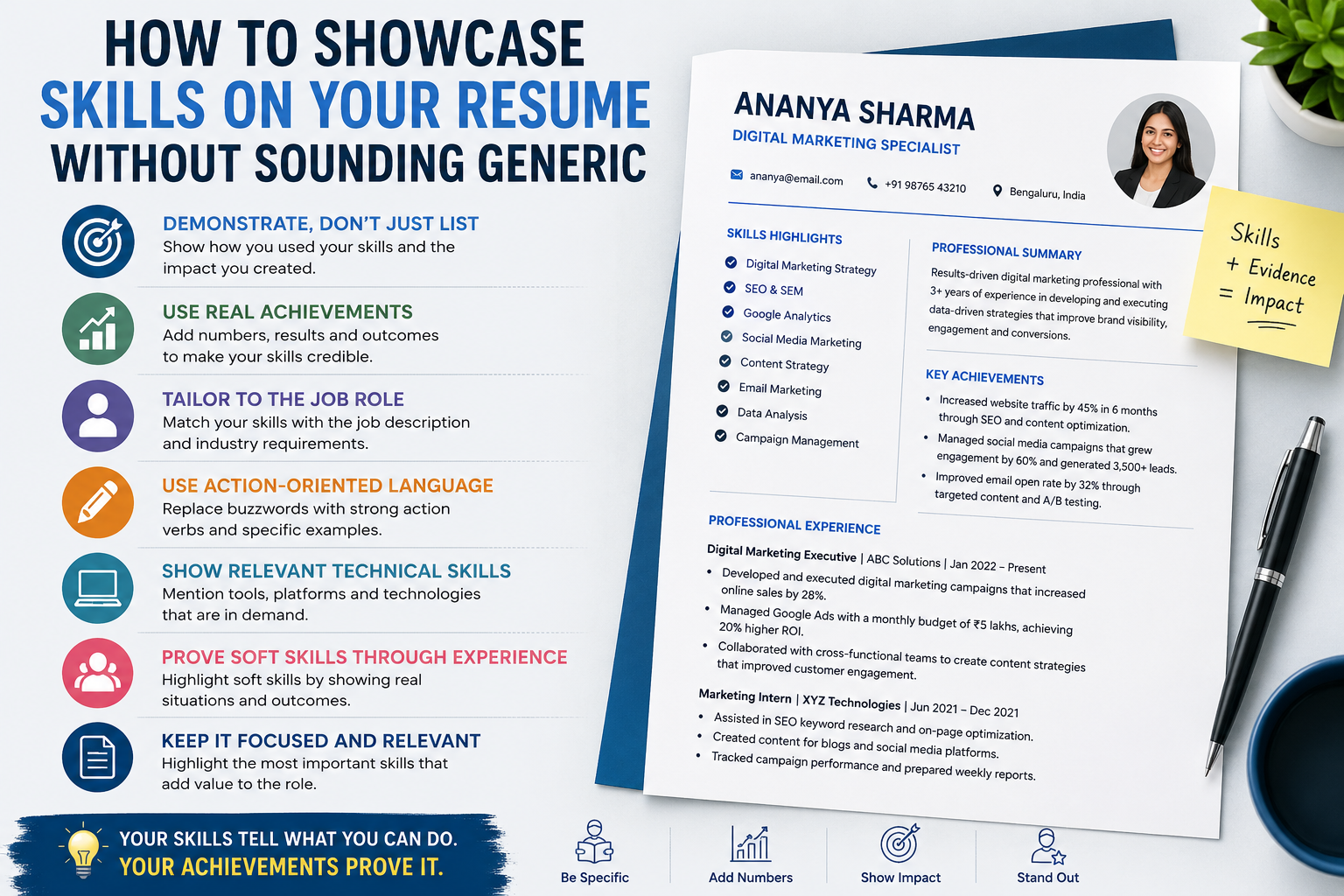 How to Showcase Skills on Your Resume Without Sounding Generic