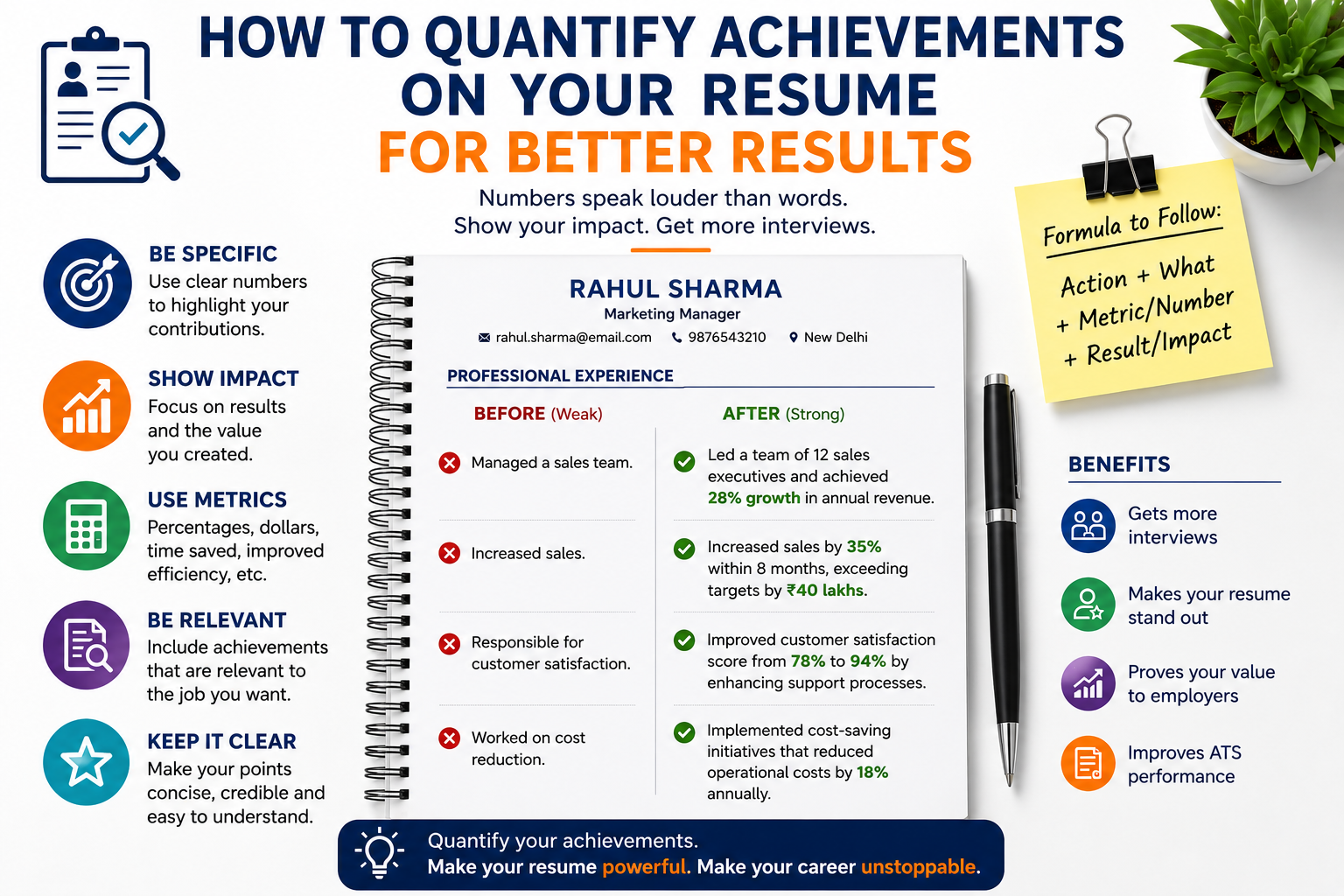 How to Quantify Achievements on Your Resume for Better Results