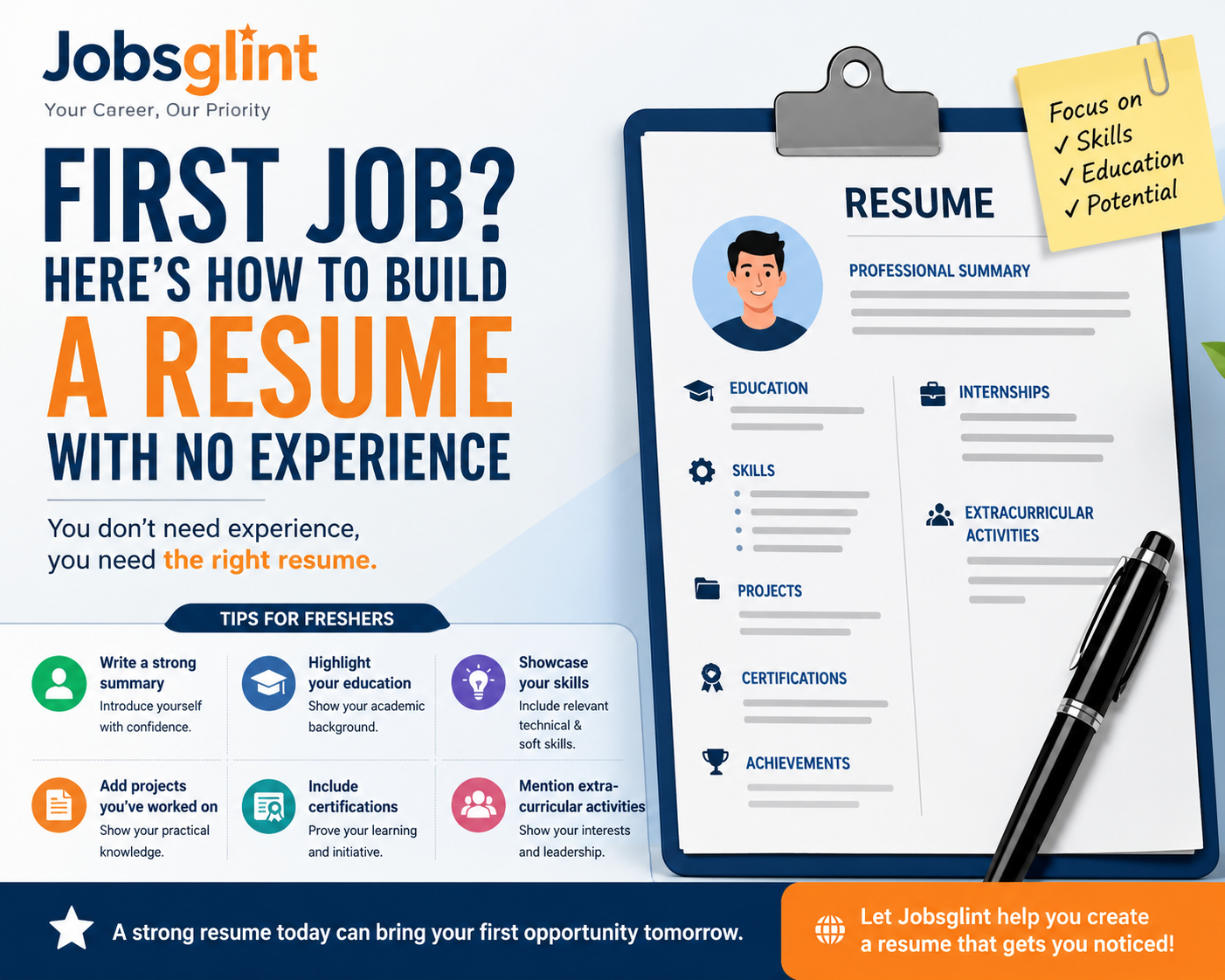 First Job? Here's How to Build a Resume with No Experience