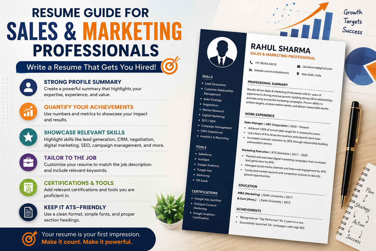 Resume Guide for Sales & Marketing Professionals: How to Create a Resume That Wins Interviews