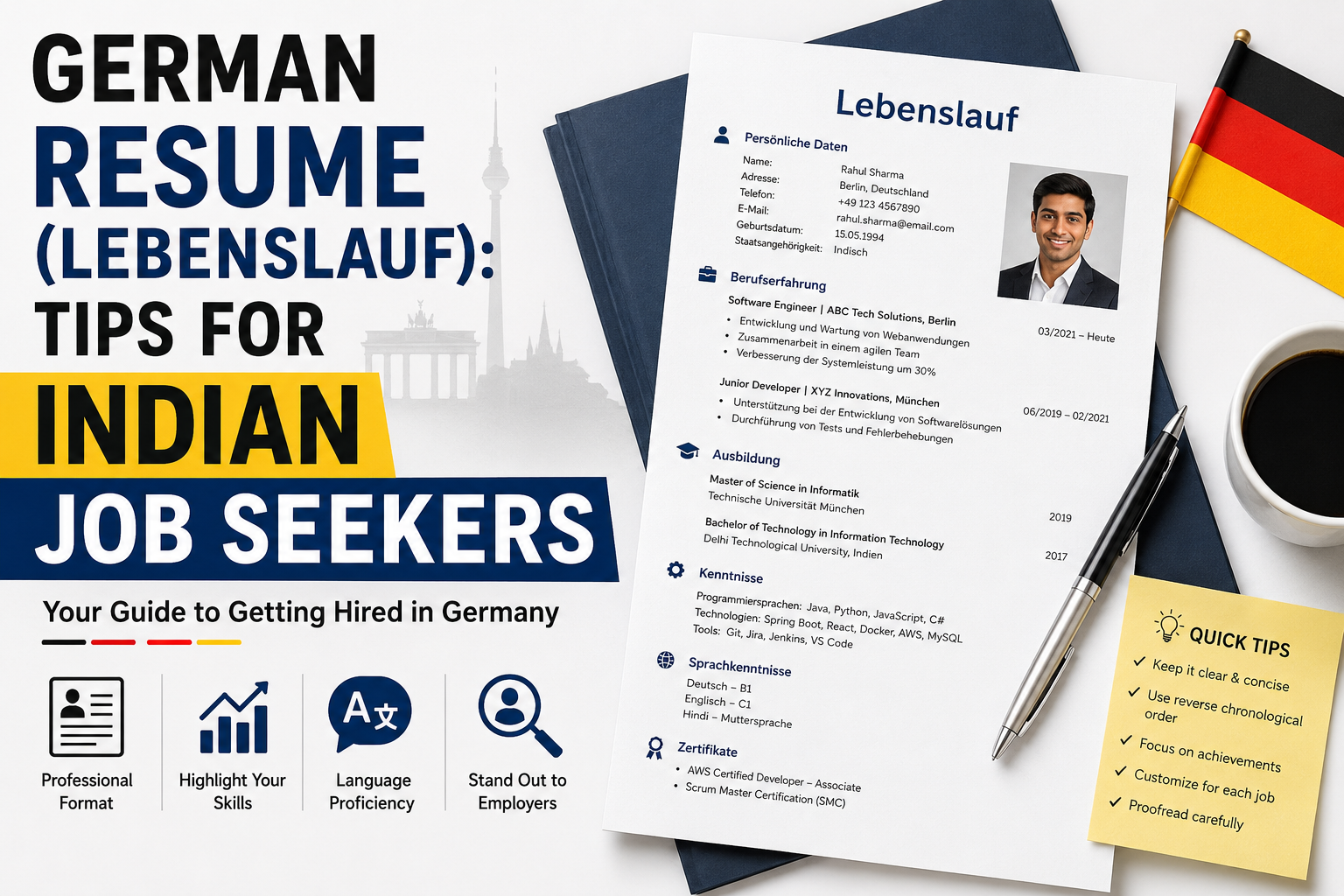 German Resume (Lebenslauf): Tips for Indian Job Seekers