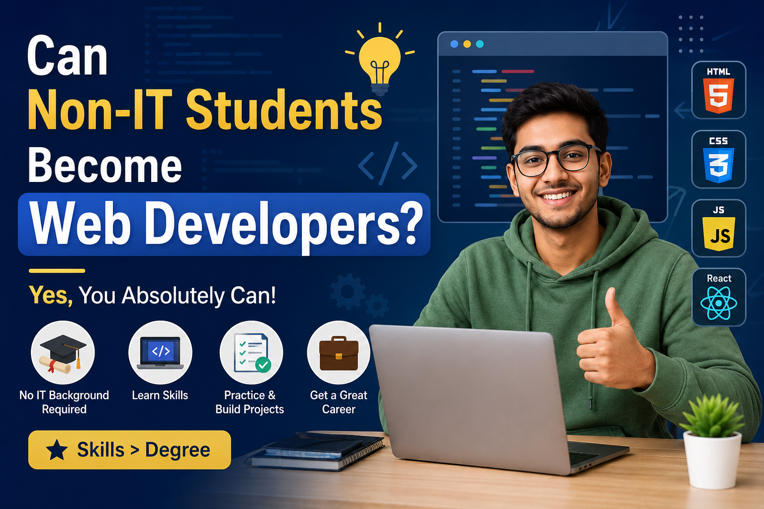 Can Non-IT Students Become Web Developers? A Complete Guide for Beginners