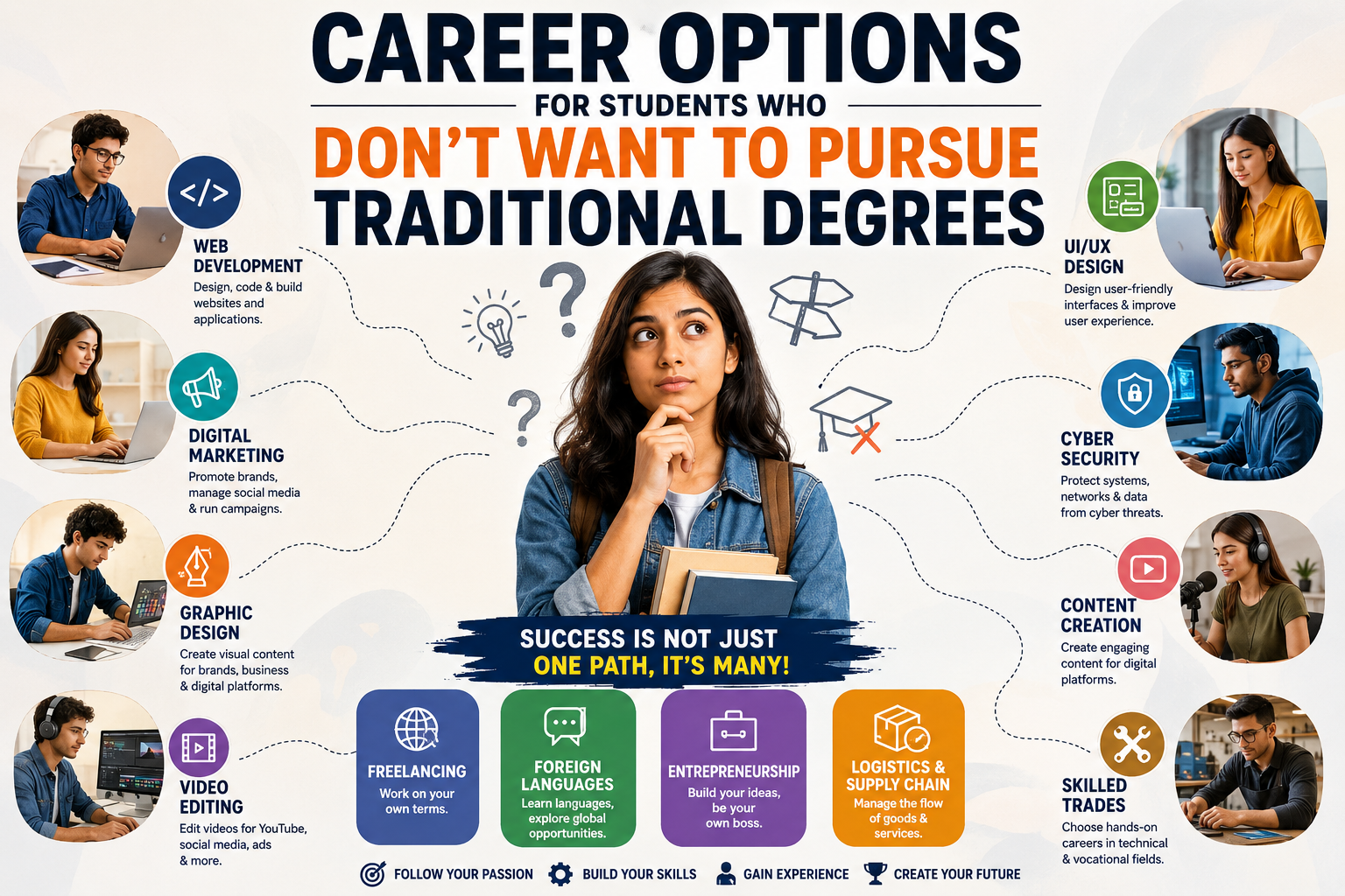 Career Options for Students Who Don't Want to Pursue Traditional Degrees