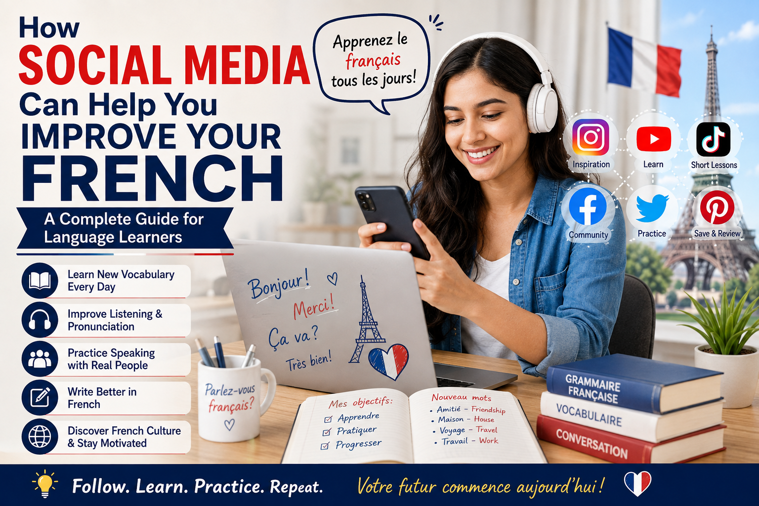 How Social Media Can Help You Improve Your French: A Complete Guide for Language Learners