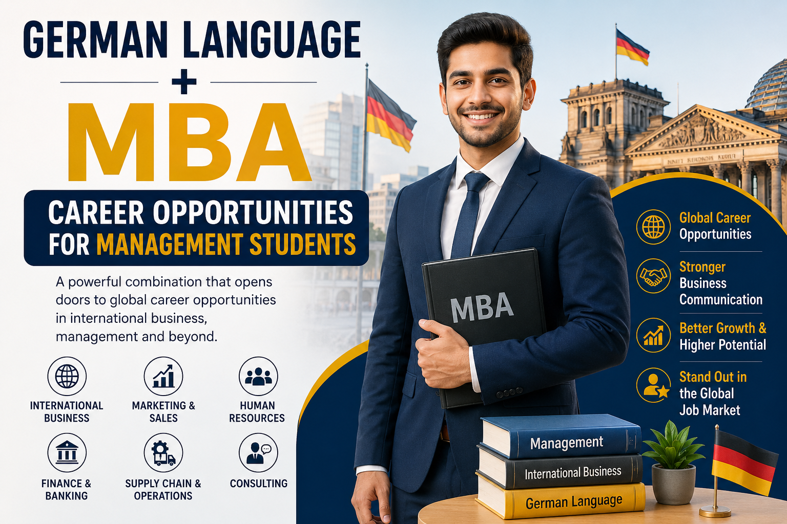 German Language + MBA: Career Opportunities for Management Students