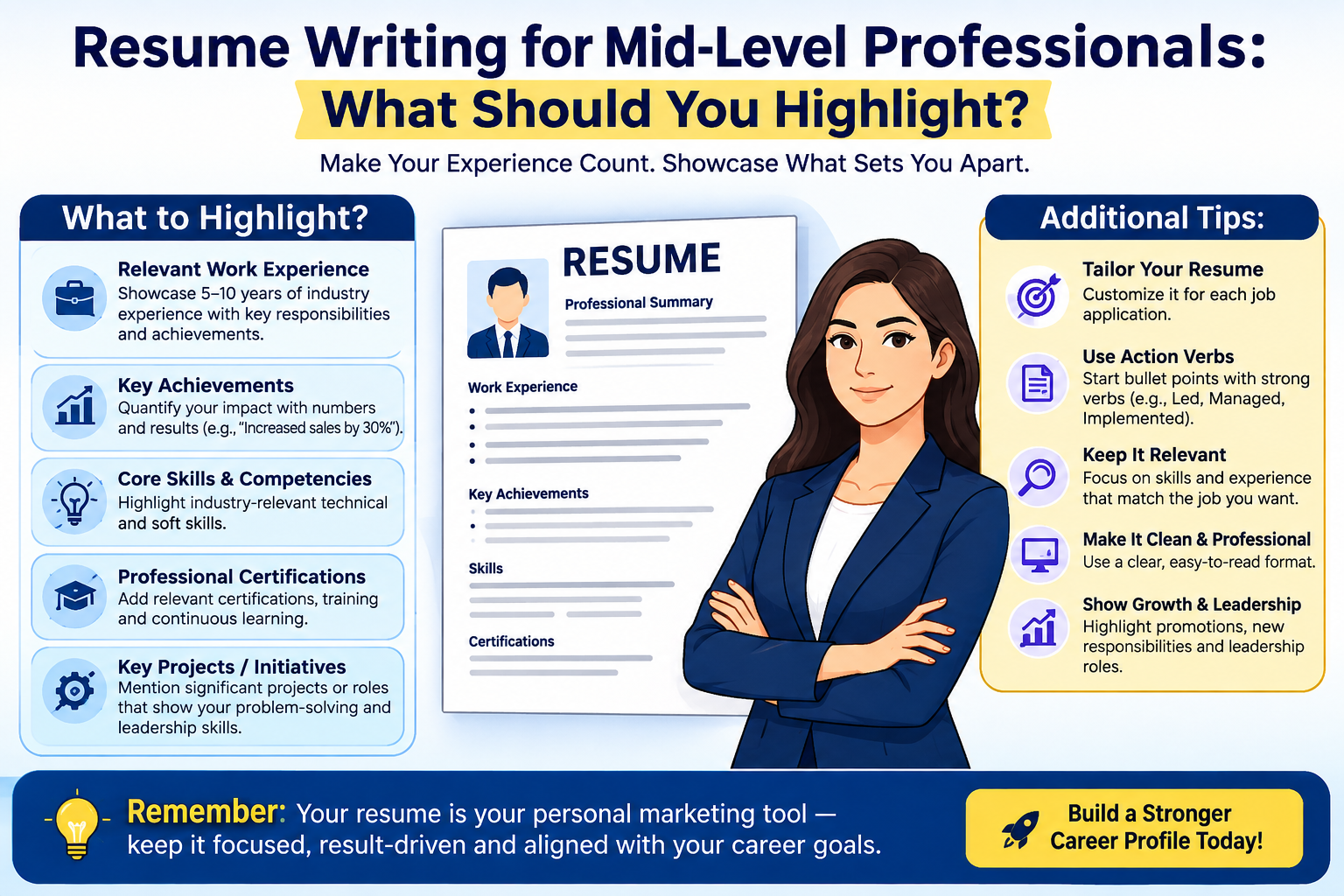 Resume Writing for Mid-Level Professionals: What Should You Highlight?