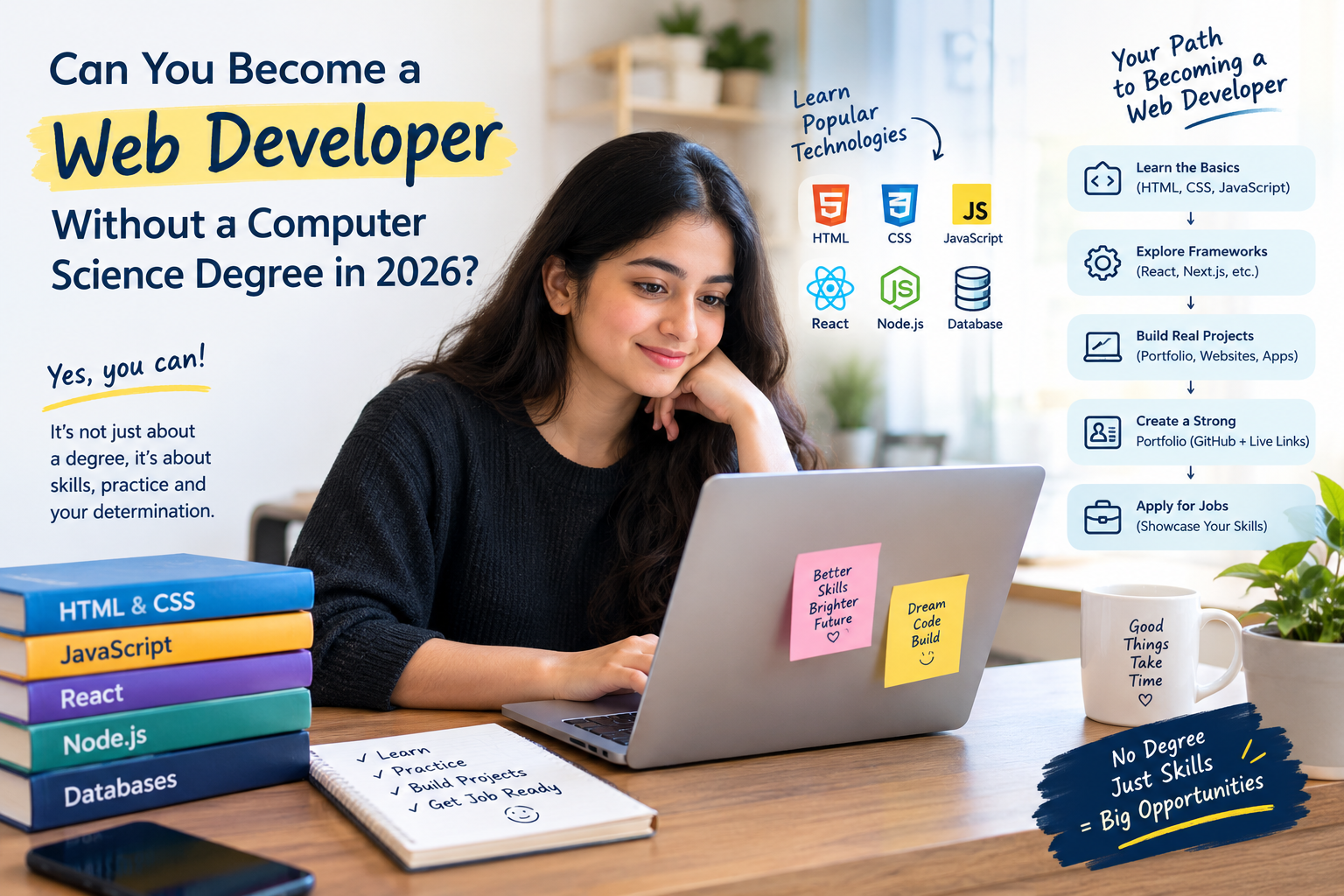 Can You Become a Web Developer Without a Computer Science Degree in 2026?